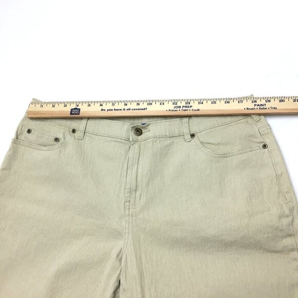 NEW DG2 Diane Gilman Tan Bootcut Jeans Stud Embellishment Stretch size 18WP - Picture 5 of 9